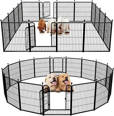 China Puppy Pet Breathable Outdoor Enclosure Kennel Barrier For Play Yard Dog Exercise Pen 16 Boards Animal Camping for sale