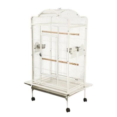 China Breathable Large Dometop Parrot Bird Pigeon Breeding Cage Indoor Outdoor Bird Cottage Cage House White for sale