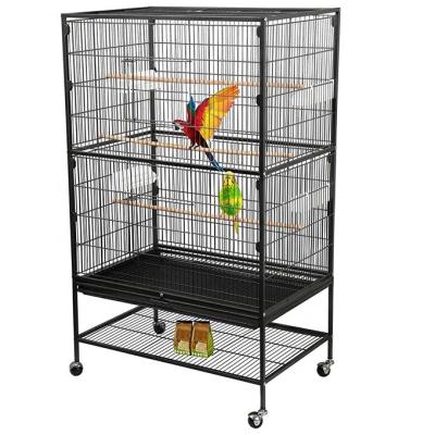 China Wholesale Viable Iron Metal Parrot Cage Villa Large Bird Cage House For Sale For Birds Parrors for sale