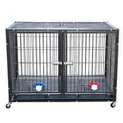 China Breeding Breathable Professional Dog Cage Strong Metal Dog Crate Kennel For Small Medium Dog With Self Locking Latches for sale