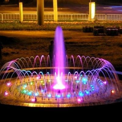 China Customized RGB Lights Ground Musical Dance Floor Dry Fountain For Mall for sale