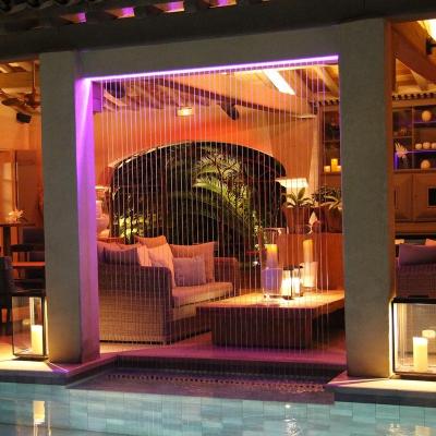 China Customized Full Size Water Screen Digital Waterfall Rain Curtain With Wire for sale