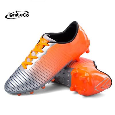 China Rubber Fashion Various Colors In Stock Breathable Rubber Sole Non-slip Soccer Boots Kids for sale