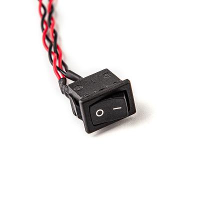 China Data Wire Switch DPST Thermal Cutoff ON/OFF 16A 250V / 20A Plug In Wire 125V 4 Pin AC Switch Red / Black Harness for sale