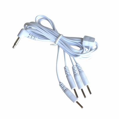 China Data wire China factory manufacturer 3.5mm stereo wire harness double needle ecg electrode lead wire for sale