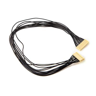 China Custom df20 connector cable harness 1.0mm molex series cable idc 2.54mm 40 pin connector wire harness for sale