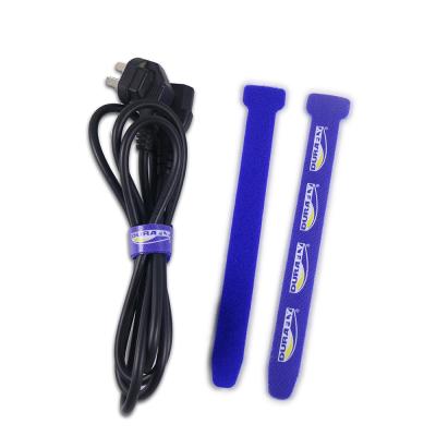 China Best Price High Quality Eco-friendly Printing Logo Label Blue Releasable Cable Tie for sale