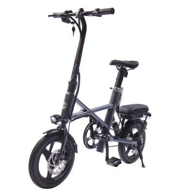 China Carbon steel 14 INCH ebike 250w 36v motor 7.8ah 36v lithium battery mini folding lightweight cheap electric bicycle for sale for sale