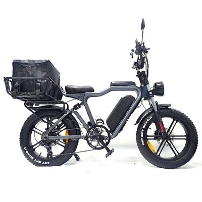 China Fat Alloy 20Inch Tire Cargo Aluminum Bike For Sale Food 2 Wheel 500W 20Ah Battery Delivery Electric Bike for sale