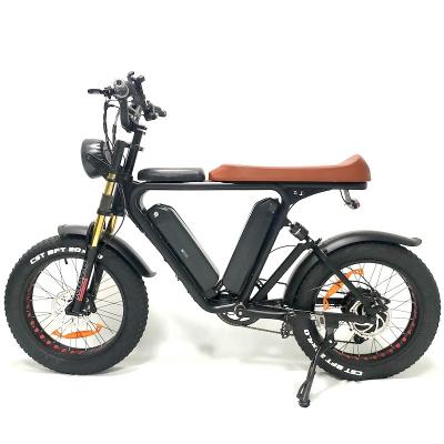 China Alloy 48V 750W 21Ah*2 Dual Tire 20Inch Battery Fat Tire Aluminum Electric Mountain Bike for sale