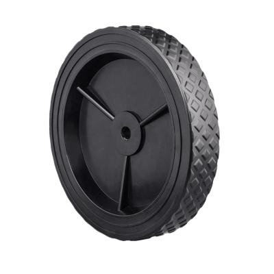 China 9 Inch Lawn Mower Flat Free Plastic Wheel For Trolley Cart, Shredder Wheels, BBQ Cooler Wheel for sale