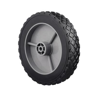 China 7 inch flat free plastic wheel for folding cart, barbecue grill wheel, cart wheel for sale