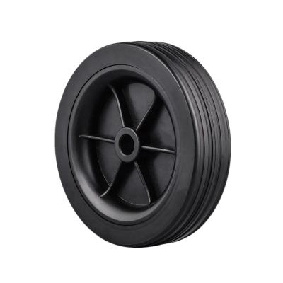 China Semi-pneumatic semi-pneumatic rubber wheel 125 mm air compressor wheel, fan wheel for sale