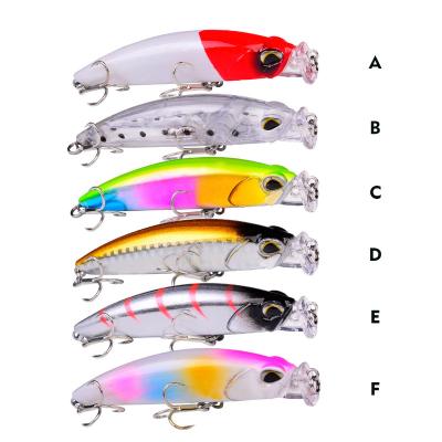 China ABS 90c 80mm Plastic 10.5g 6 Colors Groundbaits Lure Hooks Hard Artificial Minnow Baiting Supplies Ice Spinner Fishing Lures for sale