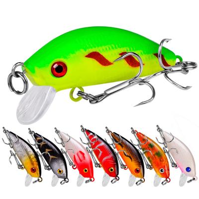 China ABS Plastic Micro-body Lure Bait Bionic Mini Minnow Sinking Slowly 3.6g 50mm 46s Luya Fake Lure Fishing Bait With Treble Hook for sale