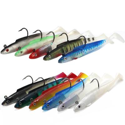 China ABS Plastic Fishing Lure Groundbait Worm 30g Pike 10cm 10g 15cm Long Bass Rubber Hook Soft Eel With Crank for sale