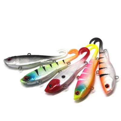 China Wholesale 6.8cm Realistic Japanese Soft Plastic 14g 5 Colors ABS Plastic Fishing Lures Soft Vibe Lure for sale