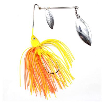 China Metal Hessian Lure 13g 17g Spoon Spinnerbait Fishing Jig Head Lure Metal Spinner Bass Lure Groundbait for sale