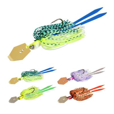 China Jig Bass Lures Rubber Skirt Spinner Vivid Action Sea Fish Eyes Swimming Jig 7g 10g 14g Chatterbait 3d Bait Bearded for sale