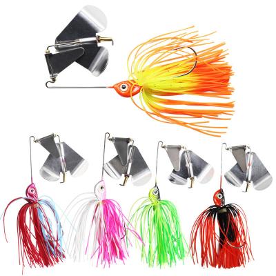 China Metal Chatterbait Fishing Lure 14g 8cm Tail Spinner Groundbaits With Skirt Jig Rubber Pike Wobbler For Bass Fishing Goods for sale