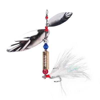 China Metal Fishing Lure 7g 9g Spoon Spinnerbait Salmon Pesca Metal Hard Rooster Tail Spinner Lure Baits Inline Spinner Seuelos Salmo for sale