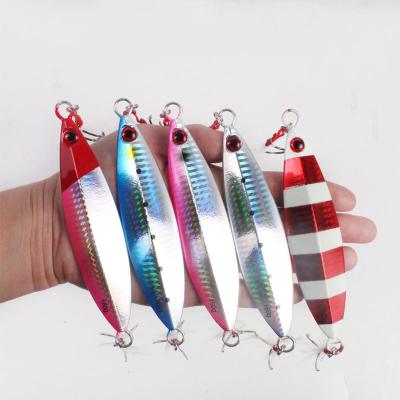 China Luminous Building Jig Lure 30g 40g 60g 80g 100g 130g160g 200g Vertical Slow Feed Metal Jig Fishing Jig Sinking Hard Hard Lure for sale