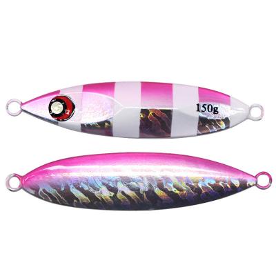 China Large Metal Jig Lure 40g 60g 80g 100g 150g 350g Deep Sea Luminous Artificial Bait Saltwater Slow Jig Metal Bait Rigs Fishing Lure for sale