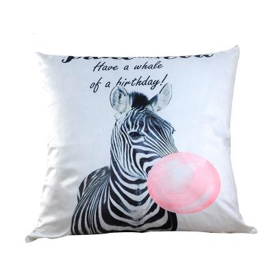 China Black And White Pilou Printed Washable Sofa Cushion Cover Soft Cushion Cover Series 45X45 for sale