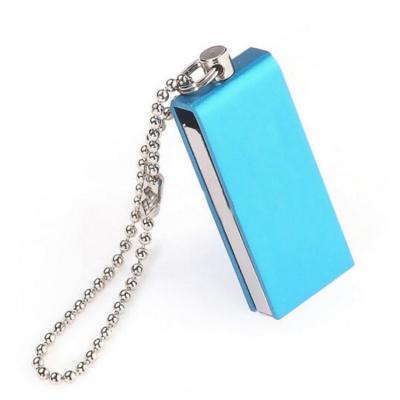 China Metal Business Promotion Promotional Gifts With Hanging Chain 1gb 2gb 4gb Rotating Mini Metal USB Flash Drive for sale