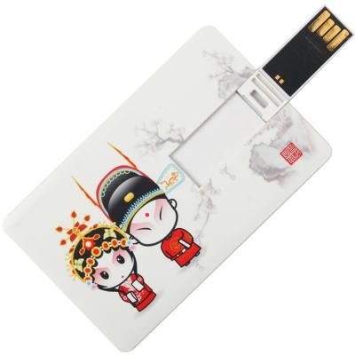 China Plastic Card Type Advertising Gift 32g 64g Corporate Advertising Business Card Creative Color Printing U Disc for sale