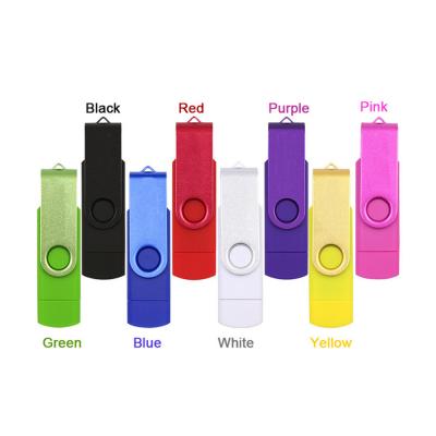 China Metal + Mobile Phone Acrylic Computer 8GB USB OTG Promotion Gifts Exhibition Dual Function Rotating Flash Drives for sale