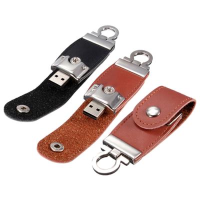 China Creative leather gift style 16GB 32GB custom logo business leather printing case2.0 4gb 32gb usb leather flash drives sold in bulk for sale