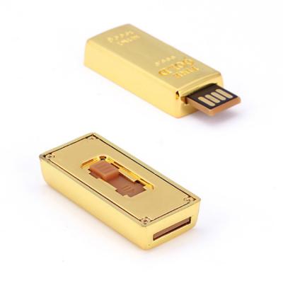 China Mini Model Creative customized 32g custom flash USB factory drive business drive gold bullion gift wholesale customization for sale