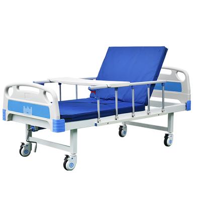 China Hostipal 1 Crank Manual Cheap Price Hospital Bed Factory Direct Single Function for sale