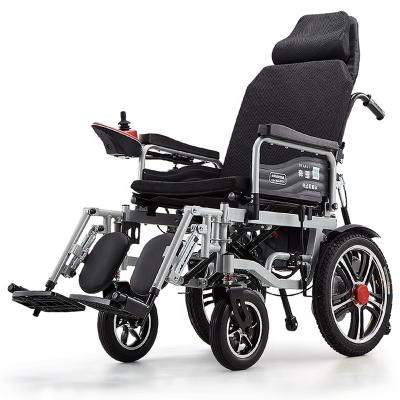 China High Back High Foldable Motorized Automatic Electric Wheelchair For Elderly People for sale