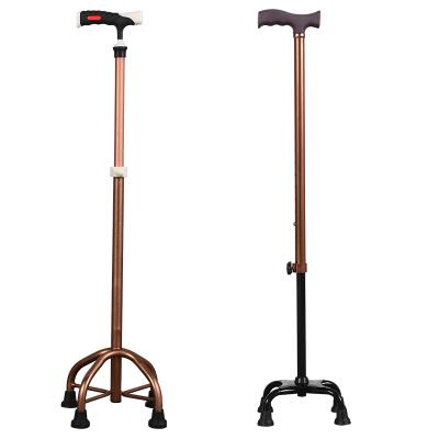 China Disabled Quadruped Adjustable Walking Supports Disabled Walkers Canes Rehabilitation Therapy Supplies Walking Assistant 100pcs for sale