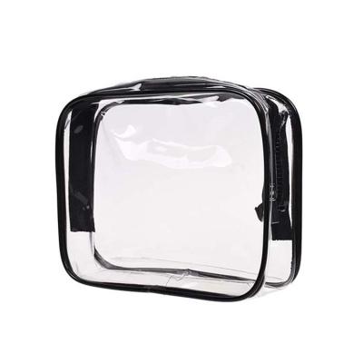 China Travel Use CS0555 Travel Toiletry Makeup Bag Clear Vinyl Cosmetic Bag With Zipper for sale