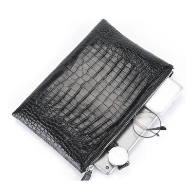 China HD1115 Fashion Fashion Crocodile PU Leather Hand Pocket Men's Purse Purse Wallet Clutch Wrist Bag for sale