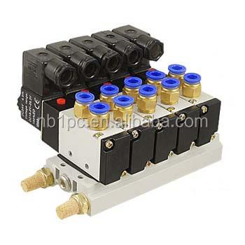 China DC 12V PT1/4 2 Position 5 Way Solenoid Valve 4V210-08 Basic General Quiet Quick Fittings for sale