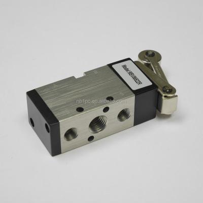 China 5/2 Way General Pneumatic Valve With Roller 1/4