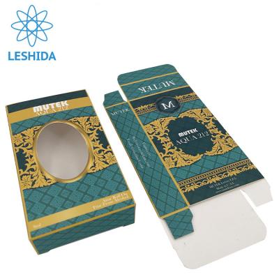 China Custom Recyclable Low Price Small Cosmetic Box With Folding Window Paper Box For Perfume Sample for sale