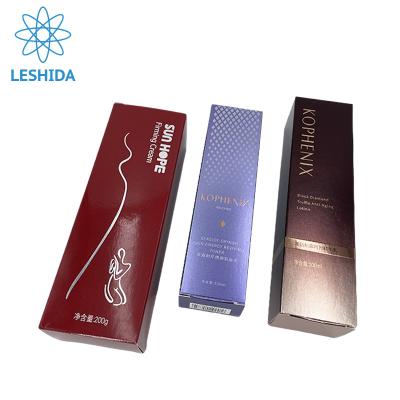 China Recyclable Facial Detergent Kraft Paper Box Skin Care Product Cream Packing Box With Glossy Lamination for sale