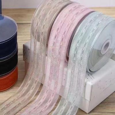 China Metallic Wholesale Custom Color Printed Silk Ribbon Satin Lace Ribbon Gift Dress Wrapping Ribbon Bows Luxury for sale