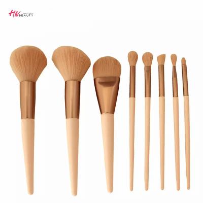 China Angular Blush Pink Color Soft Comfortable 8pcs Hot Selling Professional Makeup Brush Set Professional Custom Logo for sale