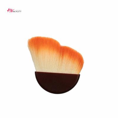 China Angular Blush Wholesale Synthetic Kabuki Hair Color Vegan Kabuki Hair Color Shape Ladies Makeup Brush Single Handle Synthetic Black Plastic Single Brush for sale