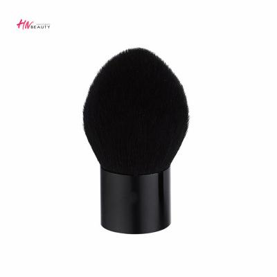 China Angular Blush Face Shape Face Shape Hair Kabuki Black Powder Unique Cosmetic Sharp Plastic Handle Brush Wholesale Custom Logo for sale