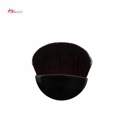 China Angular Blush Wholesale Professional Cosmetic Black Kabuki Makeup Brush With Unique Shape Design Plastic Handle Factory Supply Directly for sale