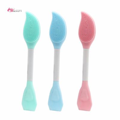 China Wholesale Eco-Friendly Diy Cleansing Face Mask Silicone Spoon Silicone Face Mask Applicator Face Mask Silicone Face Mask Applicator With Two Head for sale