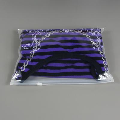 China Shopping HOYO Customized Logo PE Plastic Zip Bag Clear Slider Zipper Bag Clothes Packaging Bag for sale