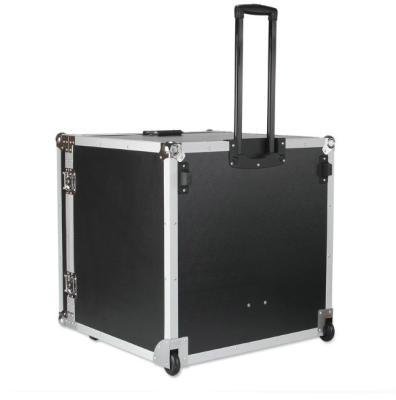 China Feature aluminum flame retardant and aluminum frame flight road case with trolley and wheels for sale